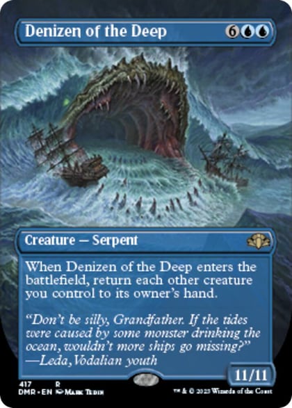 Denizen of the Deep (Borderless), Dominaria Remastered 417