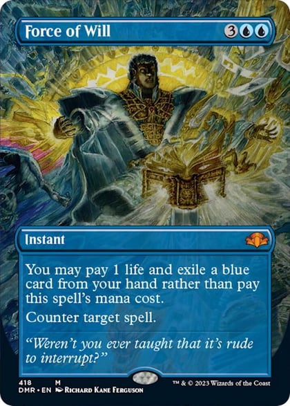 Force of Will (Borderless), Dominaria Remastered 418