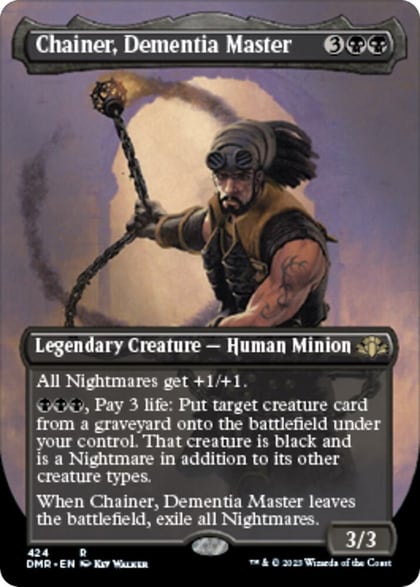 Chainer, Dementia Master (Borderless), Dominaria Remastered 424