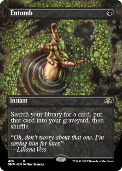 Entomb (Borderless), Dominaria Remastered 426