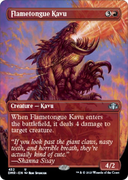 Flametongue Kavu (Borderless), Dominaria Remastered 432