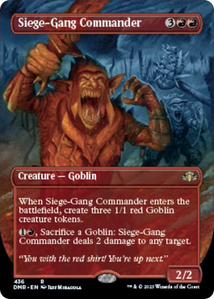 Siege-Gang Commander (Borderless), Dominaria Remastered 436