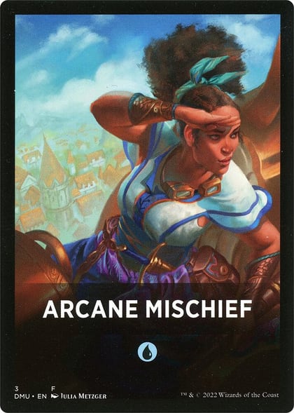 Arcane Mischief Theme Card, Dominaria United 3
