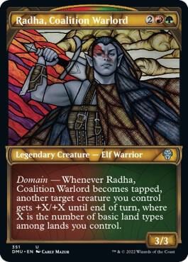 Radha, Coalition Warlord (Textured Foil), Dominaria United 351