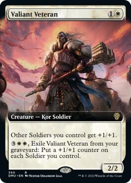 Valiant Veteran (Extended Art), Dominaria United 390