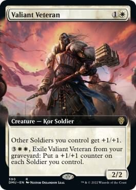 Valiant Veteran (Extended Art), Dominaria United 390