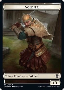 Soldier // Knight Double-Sided Token, Dominaria United 4 // 7