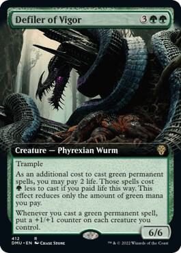 Defiler of Vigor (Extended Art), Dominaria United 412