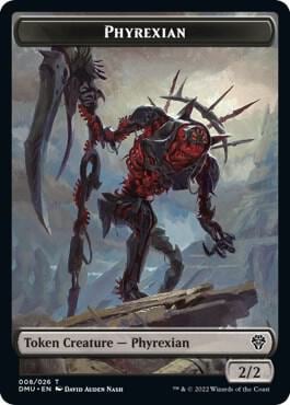 Phyrexian // Sand Warrior Double-Sided Token, Dominaria United 8 // 20