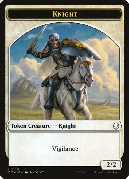 Knight Token (001), Dominaria 1