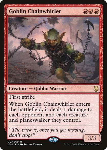 Goblin Chainwhirler, Dominaria 129
