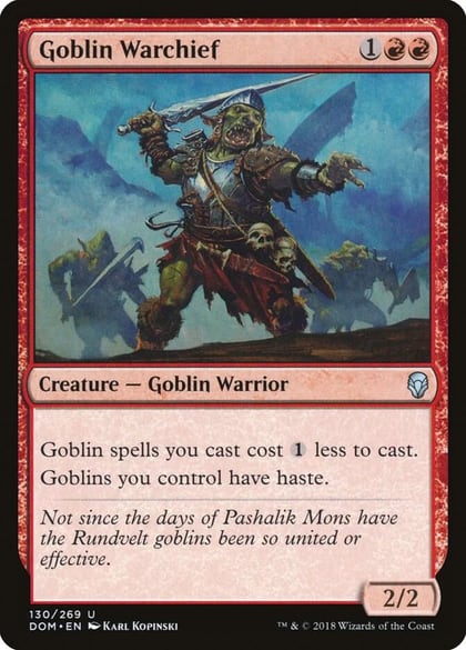 Goblin Warchief, Dominaria 130