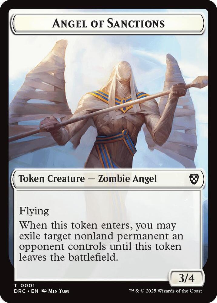 Angel of Sanctions // Vizier of Many Faces Double-Sided Token, Commander: Aetherdrift 1 // 2
