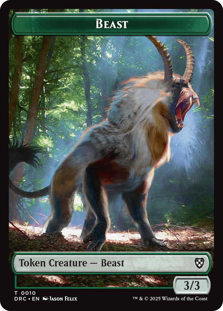 Beast (0010) // Servo Double-Sided Token, Commander: Aetherdrift 10 // 8