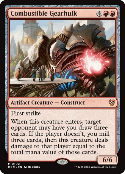 Combustible Gearhulk, Commander: Aetherdrift 102