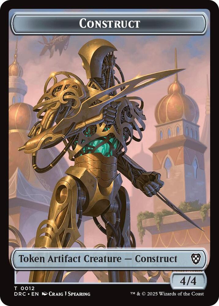 Construct // Beast (0011) Double-Sided Token, Commander: Aetherdrift 12 // 11