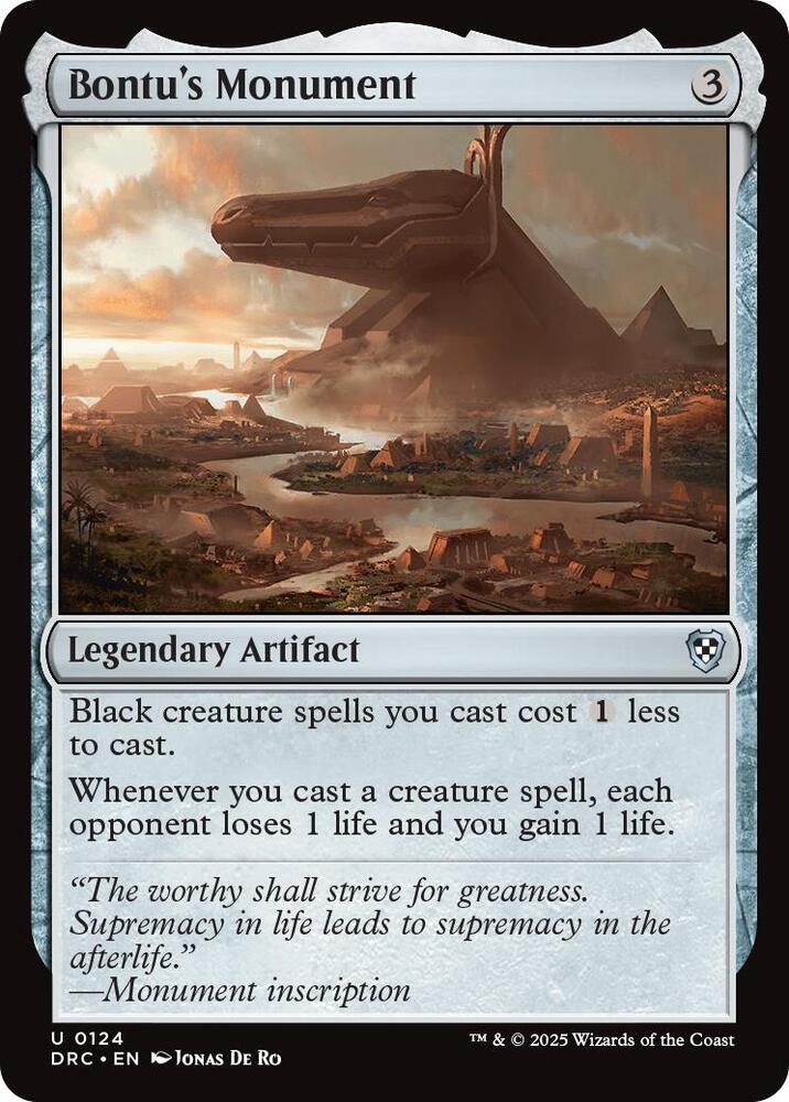 Bontu's Monument, Commander: Aetherdrift 124