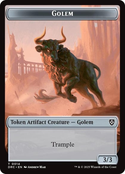 Golem (0014) // Golem (0015) Double-Sided Token, Commander: Aetherdrift 14 // 15