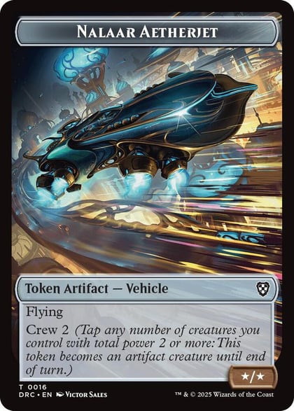 Nalaar Aetherjet // Treasure Double-Sided Token, Commander: Aetherdrift 16 // 11
