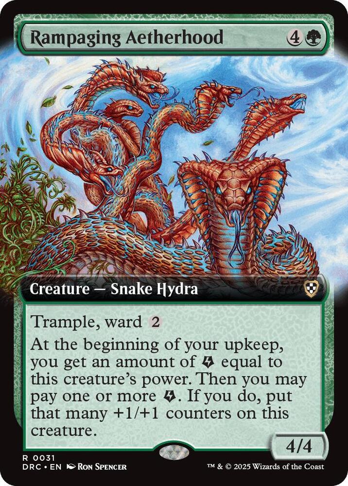 Rampaging Aetherhood (Extended Art), Commander: Aetherdrift 31