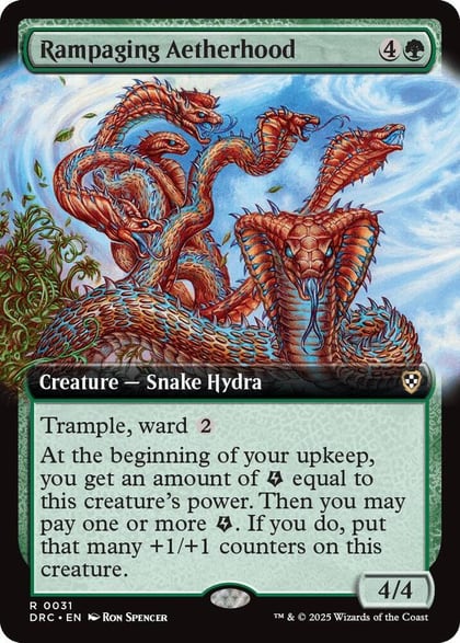 Rampaging Aetherhood (Extended Art), Commander: Aetherdrift 31