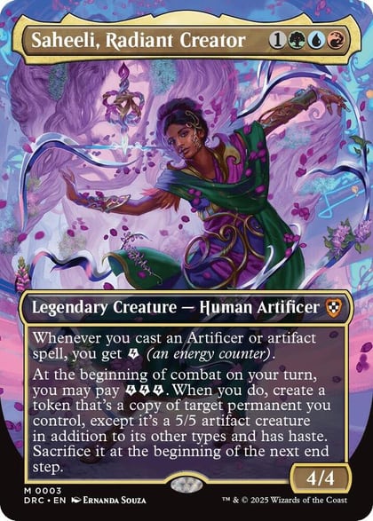 Saheeli, Radiant Creator (Borderless), Commander: Aetherdrift 3
