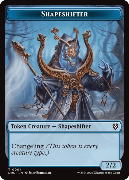Shapeshifter // Zombie (0003) Double-Sided Token, Commander: Aetherdrift 4 // 3