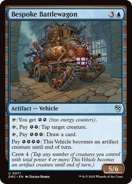 Bespoke Battlewagon, Commander: Aetherdrift 71