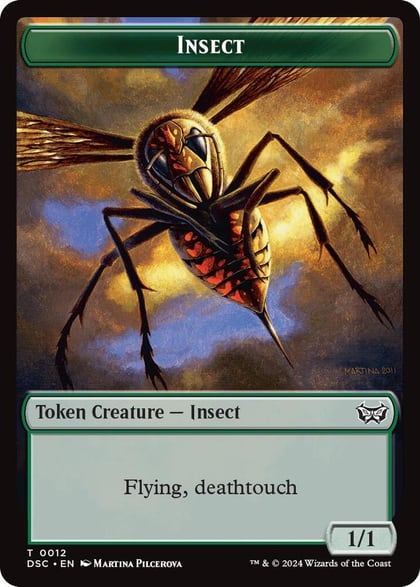 Insect (0012) // Ooze (0013) Double-Sided Token, Commander: Duskmourn: House of Horror 12 // 13