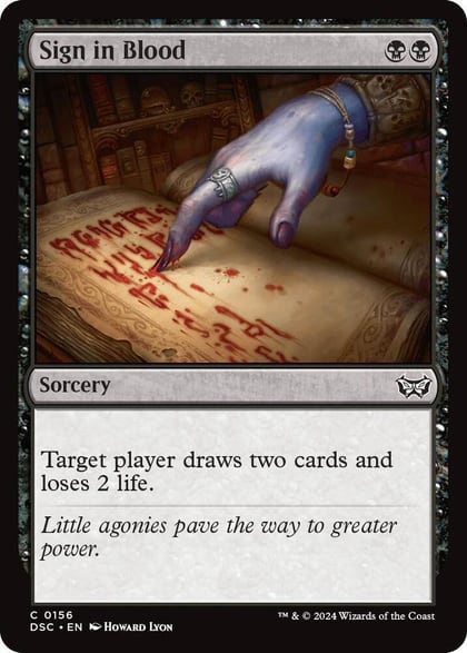 Sign in Blood, Commander: Duskmourn: House of Horror 156