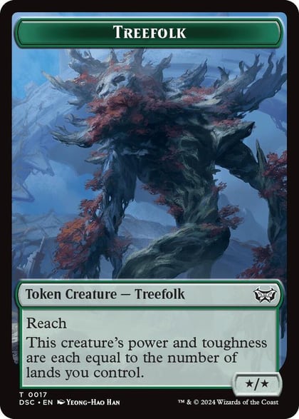 Treefolk // Spider Double-Sided Token, Commander: Duskmourn: House of Horror 17 // 16