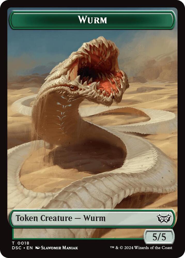 Wurm (0018) // Fractal Double-Sided Token, Commander: Duskmourn: House of Horror 18 // 20