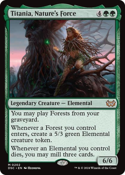 Titania, Nature's Force, Commander: Duskmourn: House of Horror 202