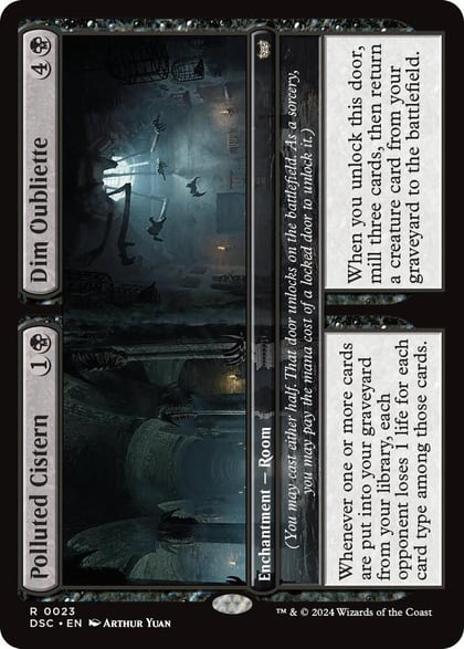 Polluted Cistern // Dim Oubliette, Commander: Duskmourn: House of Horror 23