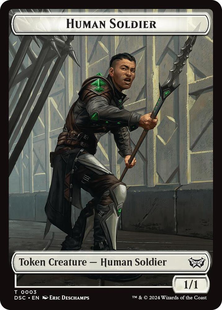 Human Soldier // Scarecrow Double-Sided Token, Commander: Duskmourn: House of Horror 3 // 23