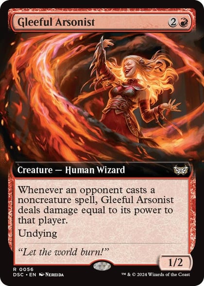Gleeful Arsonist (Extended Art), Commander: Duskmourn: House of Horror 56
