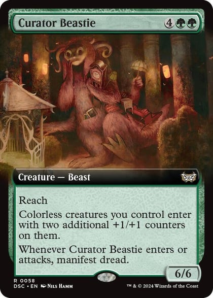 Curator Beastie (Extended Art), Commander: Duskmourn: House of Horror 58