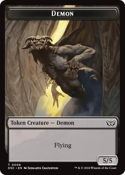 Demon // Bird Double-Sided Token, Commander: Duskmourn: House of Horror 6 // 5