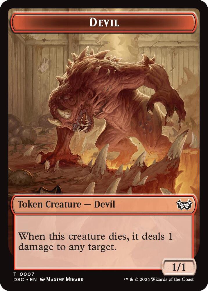 Devil // Scarecrow Double-Sided Token, Commander: Duskmourn: House of Horror 7 // 23