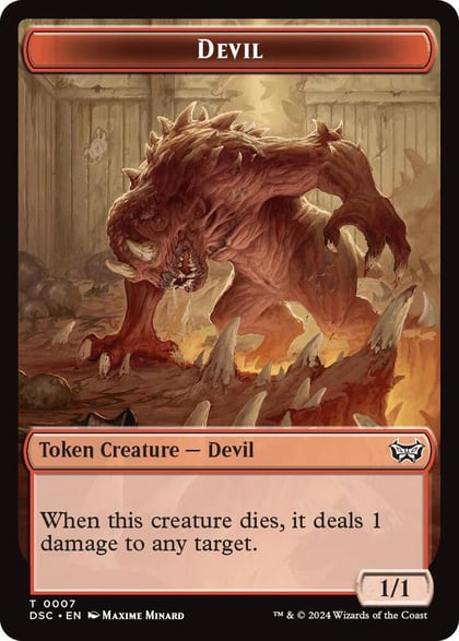 Devil // Scarecrow Double-Sided Token, Commander: Duskmourn: House of Horror 7 // 23