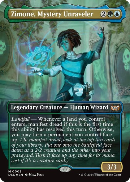 Zimone, Mystery Unraveler (Borderless), Commander: Duskmourn: House of Horror 8