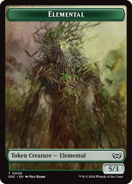 Elemental // Bird Double-Sided Token, Commander: Duskmourn: House of Horror 9 // 5