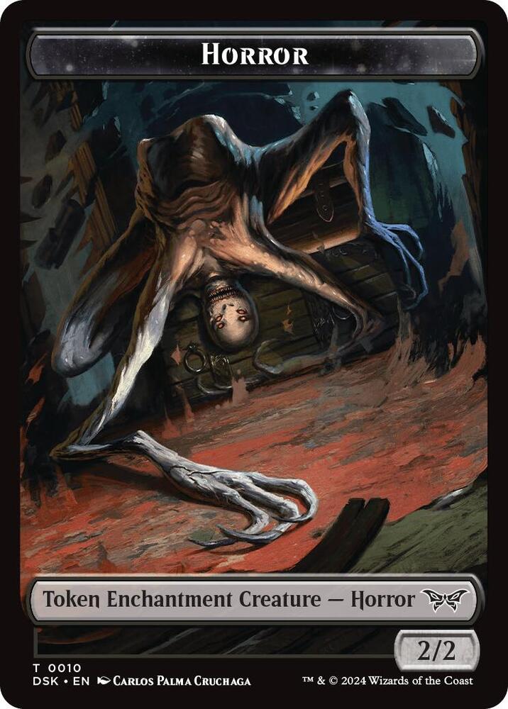 Horror // Glimmer Double-Sided Token, Duskmourn: House of Horror 10 // 4