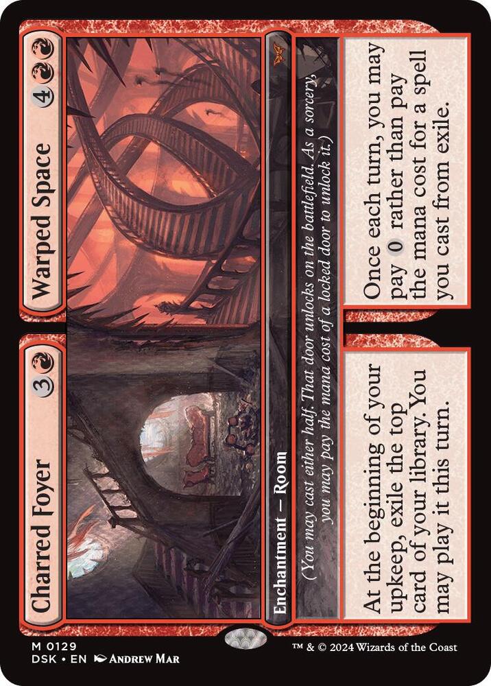 Charred Foyer // Warped Space, Duskmourn: House of Horror 129