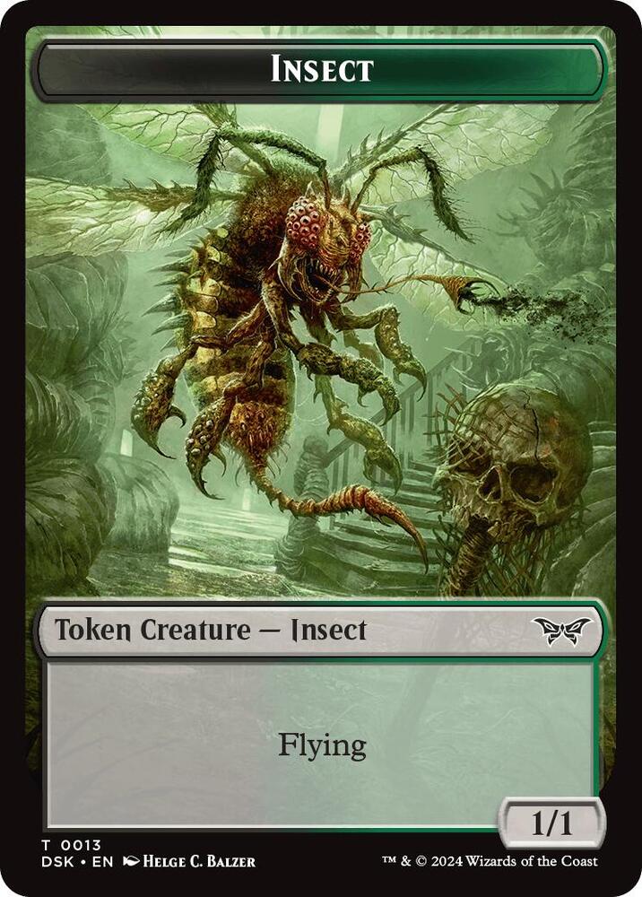 Insect (0013) // Spider Double-Sided Token, Duskmourn: House of Horror 13 // 12