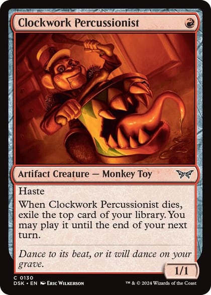 Clockwork Percussionist (0130), Duskmourn: House of Horror 130