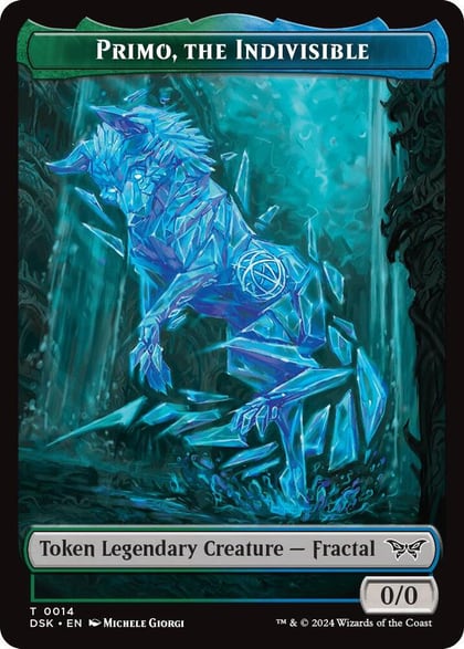 Primo, the Indivisible // Manifest Double-Sided Token, Duskmourn: House of Horror 14 // 18