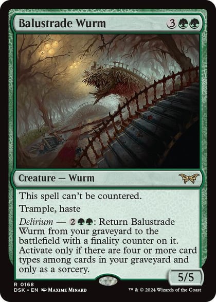 Balustrade Wurm, Duskmourn: House of Horror 168