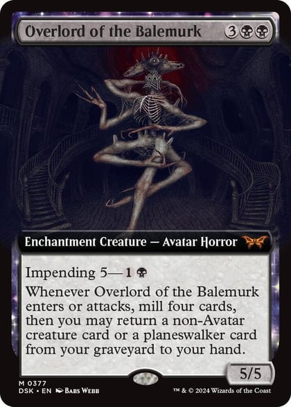 Overlord of the Balemurk (Extended Art), Duskmourn: House of Horror 377