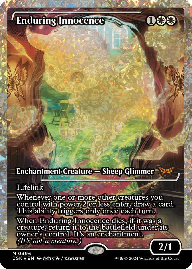Enduring Innocence (Showcase) (Fracture Foil), Duskmourn: House of Horror 396